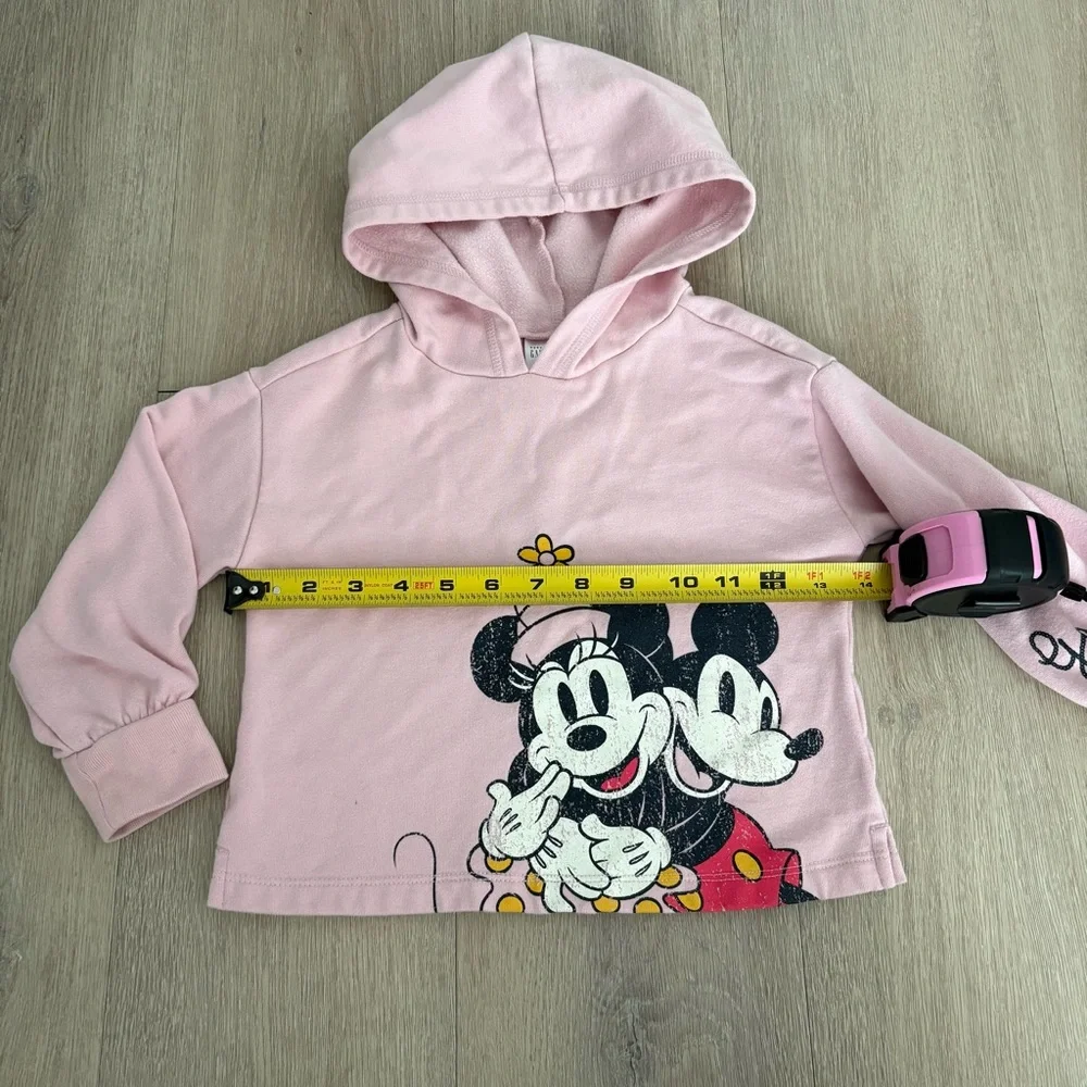 Baby Gap Disney Kids Girls Hoodie 4 Years Pink Mickey Minnie Design Cotton